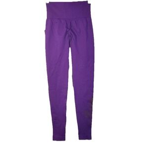 Civil Regime‎ Leggings Womens Small Purple Ribbed Gym Training Sample